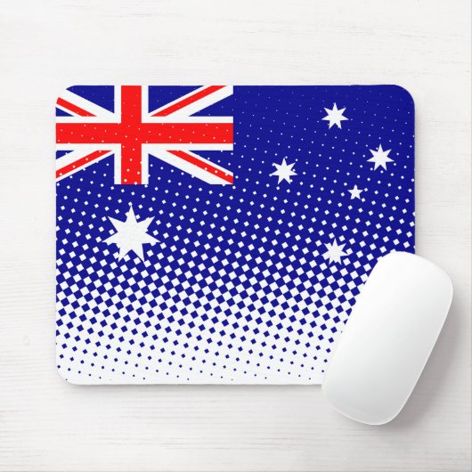 Flagge Australiens mit Halftone-Effekt Mousepad (Mit Mouse)
