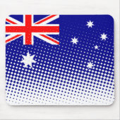 Flagge Australiens mit Halftone-Effekt Mousepad (Vorne)