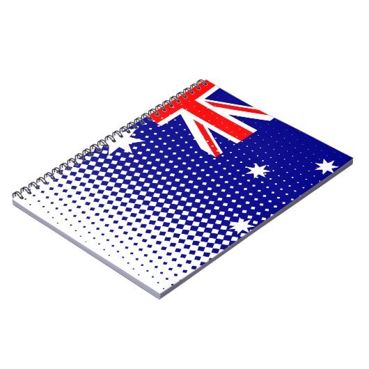 Flagge Australiens mit Halftone-Effekt Notizblock (Linke Seite)