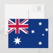 Flagge Australiens Postkarte (Vorne/Hinten)