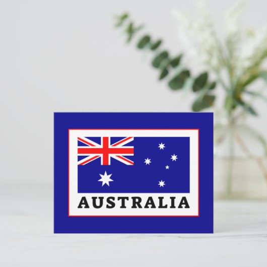 Flagge Australiens Postkarte (Stehend Vorderseite)
