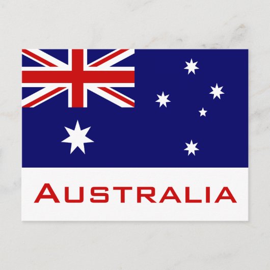 Flagge Australiens Postkarte (Vorderseite)