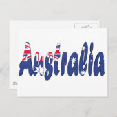 Flagge Australiens Postkarte (Vorne/Hinten)