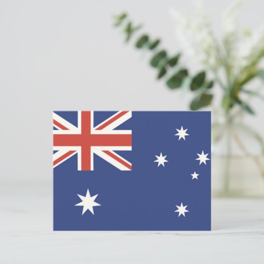 Flagge Australiens Postkarte (Stehend Vorderseite)