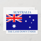 Flagge Australiens Postkarte (Vorne/Hinten)