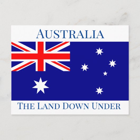 Flagge Australiens Postkarte (Vorderseite)