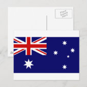 Flagge Australiens Postkarte (Vorne/Hinten)