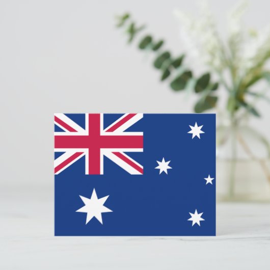 Flagge Australiens Postkarte (Stehend Vorderseite)