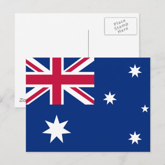Flagge Australiens Postkarte (Vorne/Hinten)