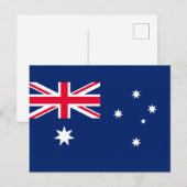 Flagge Australiens Postkarte (Vorne/Hinten)