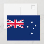 Flagge Australiens Postkarte (Vorne/Hinten)