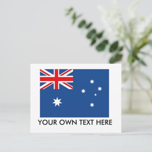Flagge Australiens Postkarte (Stehend Vorderseite)