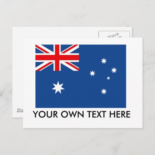 Flagge Australiens Postkarte (Vorne/Hinten)