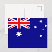 Flagge Australiens Postkarte (Vorne/Hinten)