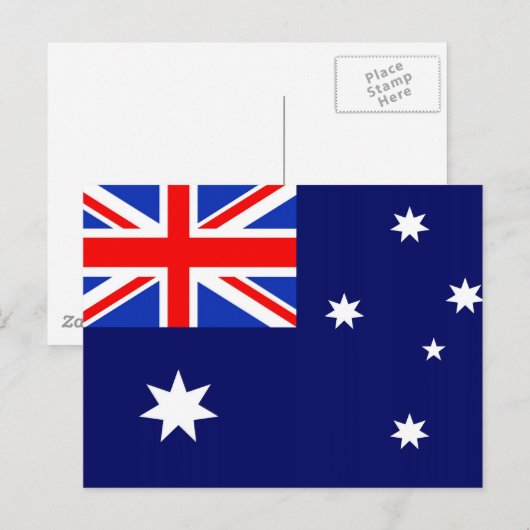 Flagge Australiens Postkarte (Vorne/Hinten)