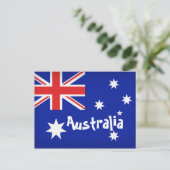 Flagge Australiens Postkarte (Stehend Vorderseite)