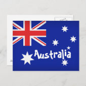 Flagge Australiens Postkarte (Vorne/Hinten)