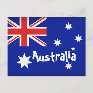 Flagge Australiens Postkarte