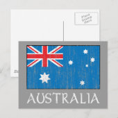 Flagge Australiens Postkarte (Vorne/Hinten)