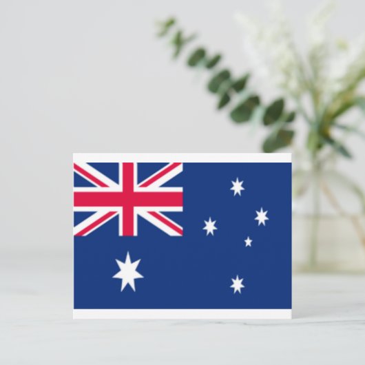 Flagge Australiens Postkarte (Stehend Vorderseite)