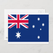 Flagge Australiens Postkarte (Vorne/Hinten)