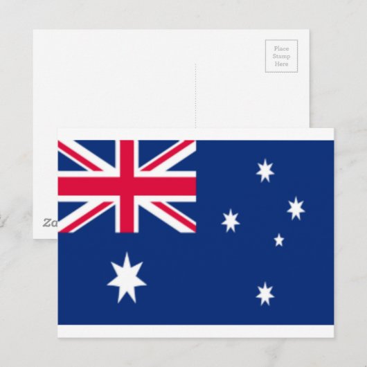 Flagge Australiens Postkarte (Vorne/Hinten)