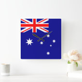 Flagge Australiens Quadratische Wanduhr (Zuhause)