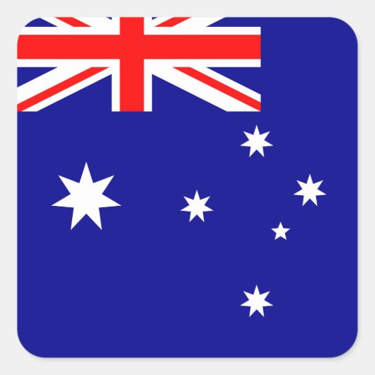 Flagge Australiens Quadratischer Aufkleber (Vorderseite)