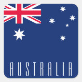 Flagge Australiens Quadratischer Aufkleber (Vorderseite)