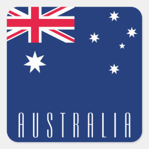 Flagge Australiens Quadratischer Aufkleber