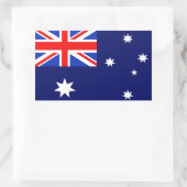 Flagge Australiens Rechteckiger Aufkleber (Tasche)