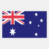 Flagge Australiens Rechteckiger Aufkleber (Vorderseite)
