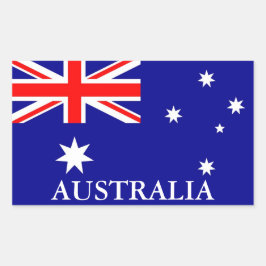Flagge Australiens Rechteckiger Aufkleber