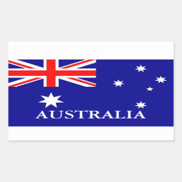 Flagge Australiens Rechteckiger Aufkleber