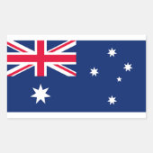 Flagge Australiens Rechteckiger Aufkleber (Vorderseite)
