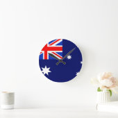 Flagge Australiens Runde Wanduhr (Zuhause)