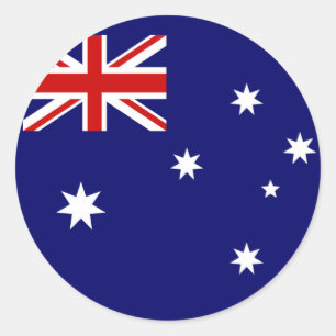 Flagge Australiens Runder Aufkleber
