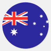 Flagge Australiens Runder Aufkleber (Vorderseite)