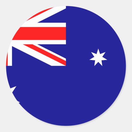 Flagge Australiens Runder Aufkleber (Vorderseite)