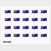 Flagge Australiens Runder Aufkleber (Blatt)