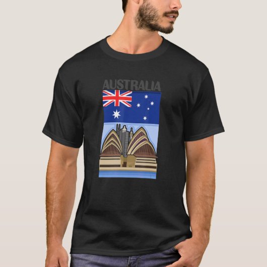 Flagge Australiens T-Shirt (Vorderseite)