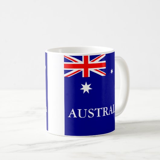 Flagge Australiens Tasse (VorderseiteRechts)