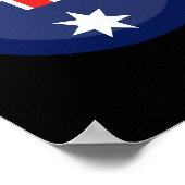 Flagge Australiens und Großbritanniens Poster (Ecke)