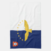 Flagge Azoren (Portugal) Geschirrtuch (Vertikal)