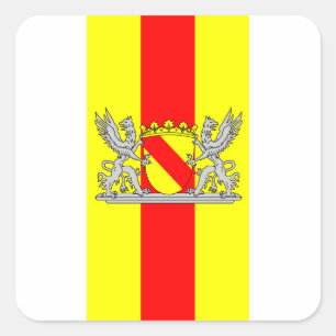 Flagge Baden Badisches Wappen Quadratischer Aufkleber