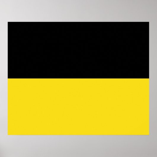 Flagge Baden-Württembergs (deutscher Staat) Poster (Vorne)