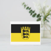 Flagge Baden-Württembergs Postkarte (Stehend Vorderseite)