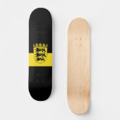 Flagge Baden-Württembergs Skateboard (Vorderseite)