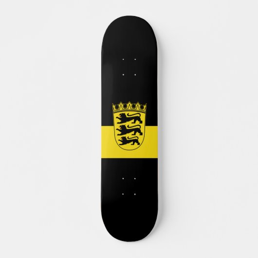 Flagge Baden-Württembergs Skateboard (Vorne)