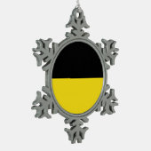Flagge Baden-Württembergs Snowflake-Pewter-Christm Schneeflocken Zinn-Ornament (Links)